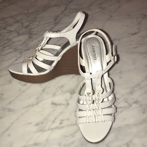 White  platform sandals